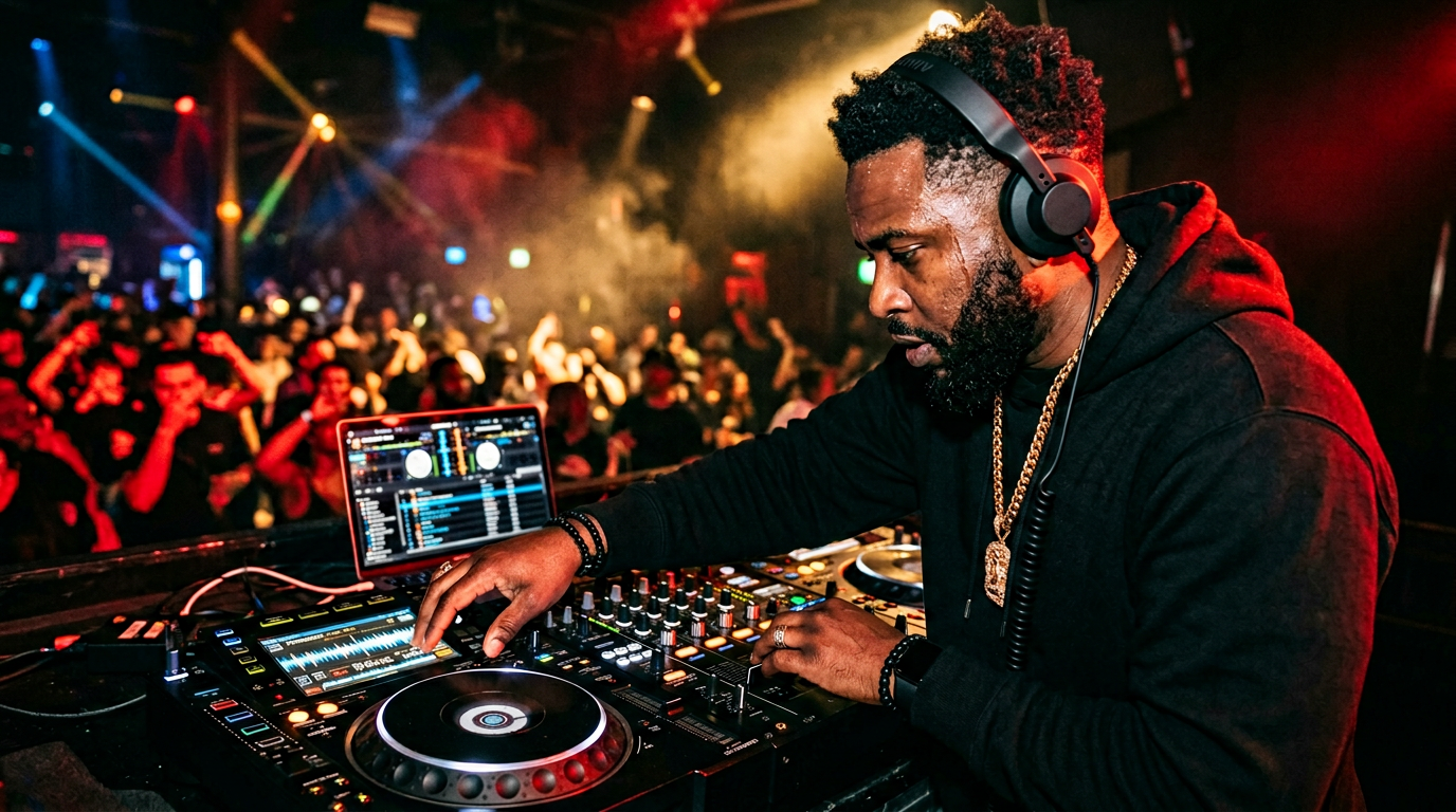 DJ Expression behind the decks