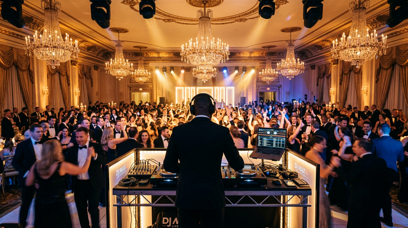 Luxury wedding reception with DJ Expression